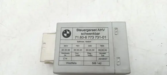 BMW 3 E90 E91 Tow bar trailer control unit/module 6773731