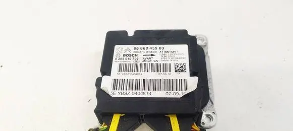 Peugeot 207 Airbag control unit/module 9666843980 0285010702