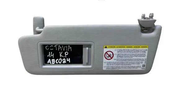Skoda Octavia Mk3 (5E) Sun visor 5C5010739P 5G0857551N