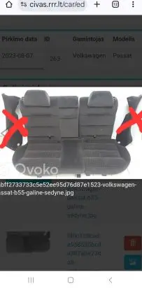 Volkswagen PASSAT B5.5 Rear seat 