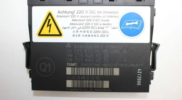 Mercedes-Benz CL C216 Seat control module 