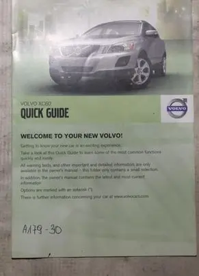 Volvo XC60 Owners service history hand book 