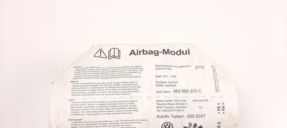 Audi A8 S8 D3 4E Passenger airbag 4E0880203C