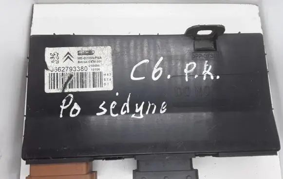 Citroen C6 Seat control module 9662793380