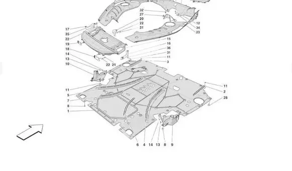 Ferrari 296 GTB Engine cover (trim) 26C0020686 26C0128665 25C5321760