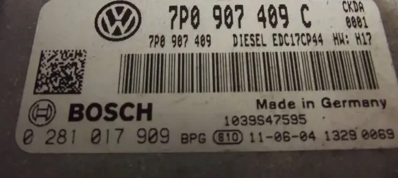 Volkswagen Touareg II Engine control unit/module 7P0907409C 7P0907409 1039S47595
