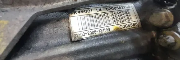 Renault Megane II Manual 5 speed gearbox PK4001