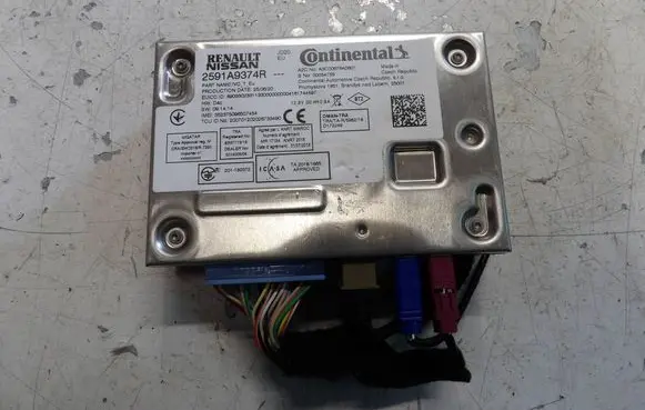 Renault Zoe GPS navigation control unit/module 2591A9374R A3C0067640601