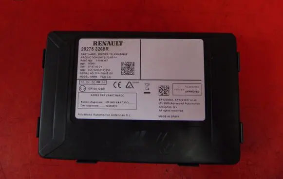 Renault Zoe GPS navigation control unit/module 282753268R