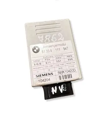 BMW 3 E90 E91 Tow bar relay 9111947