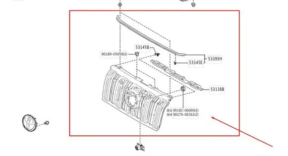 Toyota Land Cruiser (J150) Front grill 5310160943