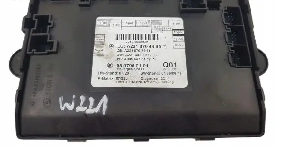 Mercedes-Benz S W221 Door control unit/module A2218704495