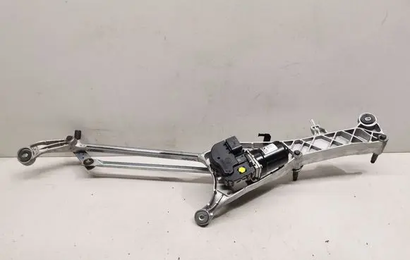 Front wiper linkage and motor