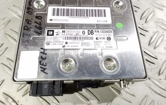 Opel Astra J Bluetooth control unit module 13334026 366821429 95180006