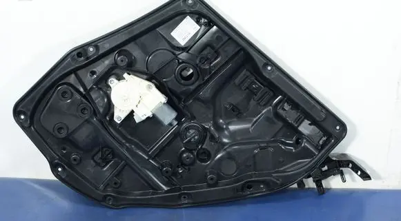 Rear door window regulator with motor