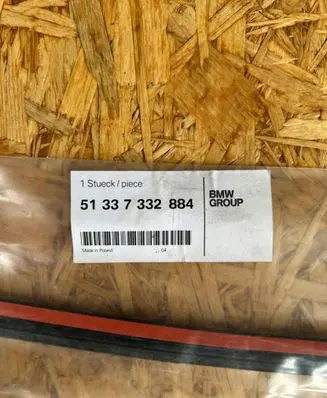 BMW 3 GT F34 Rubber seal loading door 51337332884
