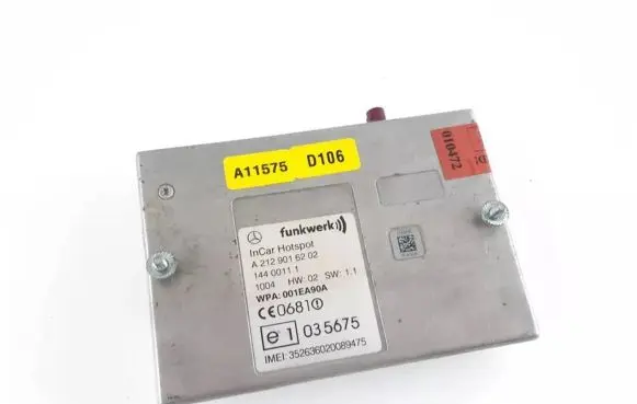Mercedes-Benz S W221 Bluetooth control unit module A2129016202 001EA90A