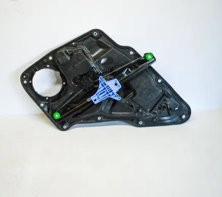 Rear door window regulator with motor
