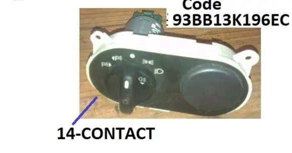 Ford Mondeo MK II Light switch 93BB13K196EC