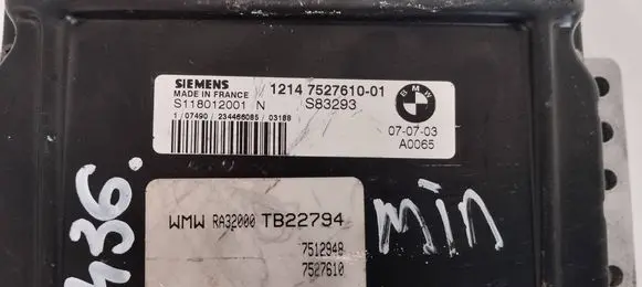 Mini One - Cooper R50 - 53 Engine control unit/module 7527610 7530652 S118012001