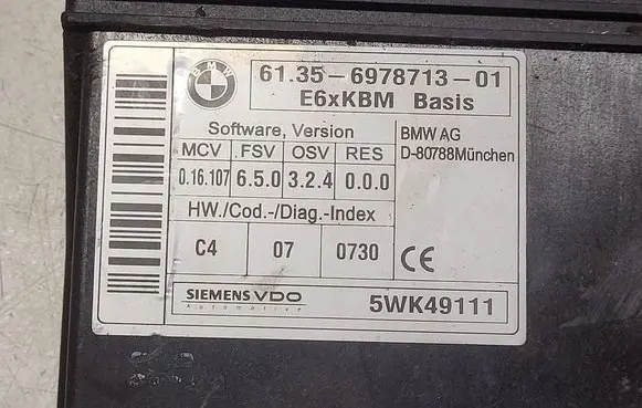 BMW 5 E60 E61 Light module LCM 6135697871301 E6XKBM 5WK49111