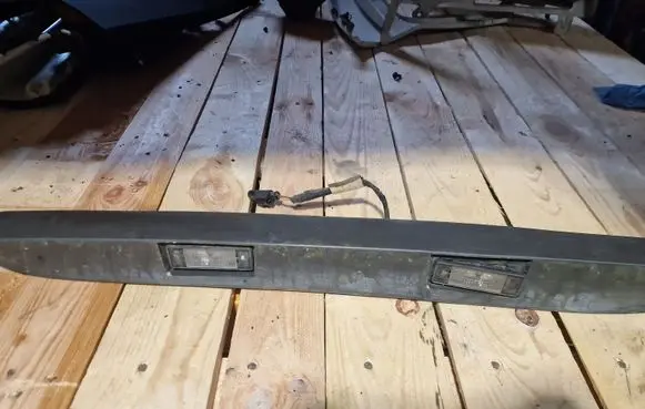 Trunk door license plate light bar