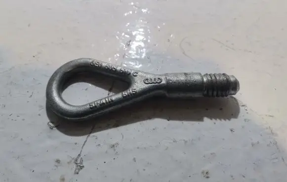 Towing hook eye