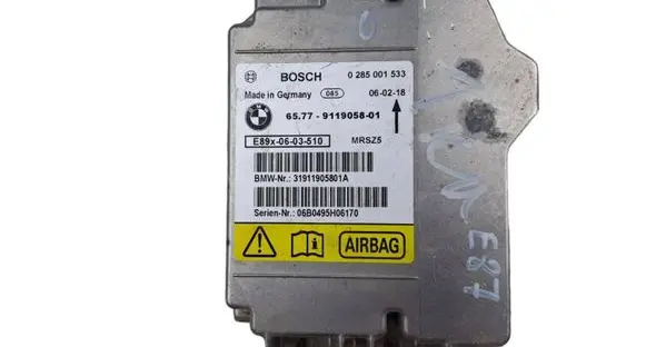 BMW 1 E81 E87 Airbag control unit/module 0285001533 9119058 6577917201901