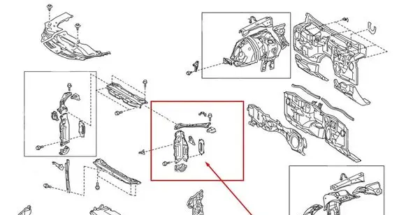 Lexus GS 250 350 300H 450H Headlight/headlamp mounting bracket 5320330130