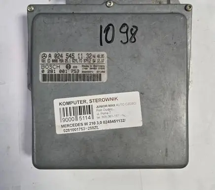 Mercedes-Benz E W210 Engine control unit/module ECU A0245451132 28SA3372 0281001753
