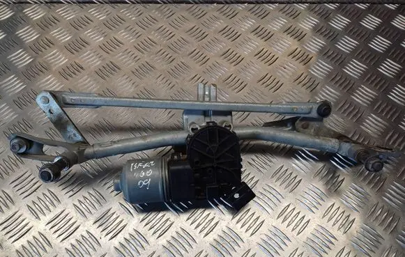 Front wiper linkage and motor