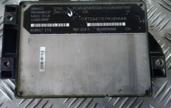 Peugeot 206 Engine control unit/module R04080015F 80845G DWLC12