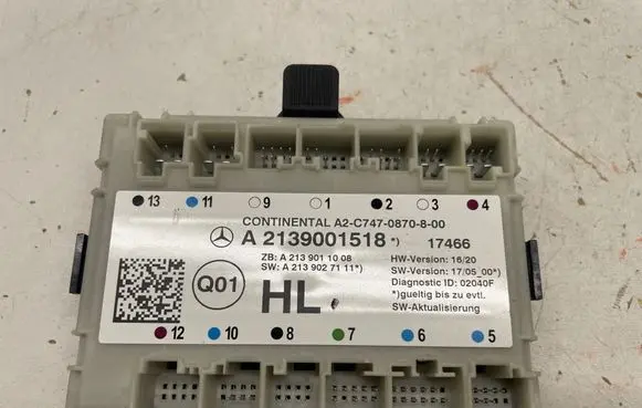 Mercedes-Benz S W222 Door control unit/module A2139001518 A2139011008