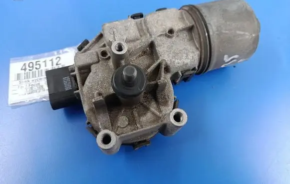 Front wiper linkage and motor