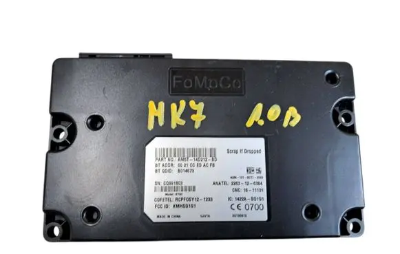 Ford Fiesta Bluetooth control unit module AM5T14D212BD 1422ASG1G1 B014673