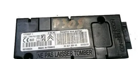Peugeot 308 Tire pressure control unit 9665738980