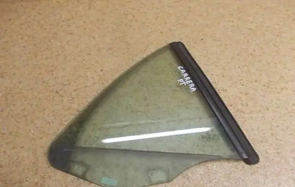 Rear vent window glass