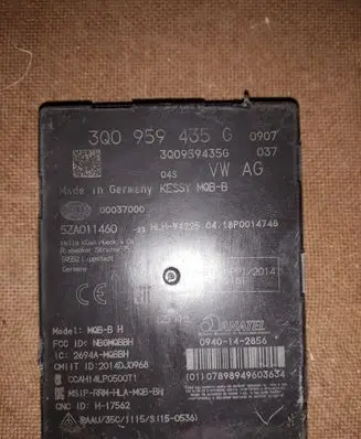 Volkswagen PASSAT B8 Keyless (KESSY) go control unit/module 3Q0959435G