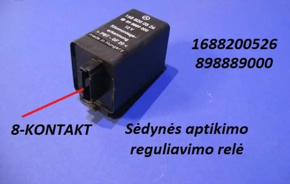 Mercedes-Benz A W168 Other relay 1688200526 898889000
