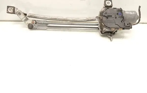 Front wiper linkage and motor