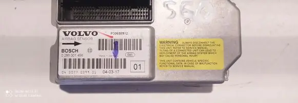 Volvo S60 Airbag control unit/module 0285001456 P30658912