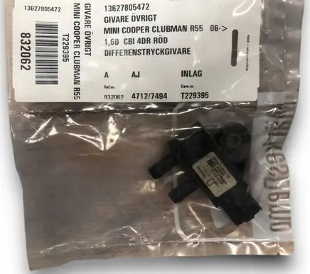 Mini One - Cooper Clubman R55 Exhaust pressure sensor 7805472