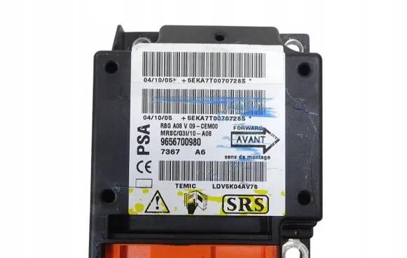Peugeot 1007 Airbag control unit/module 9656700980