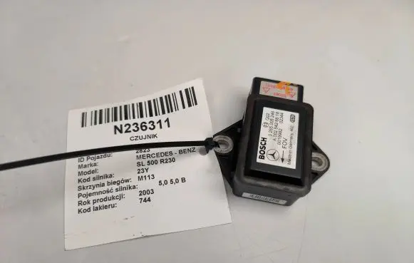 Mercedes-Benz SL R230 ESP acceleration yaw rate sensor A0025426618 0019982 0265005246