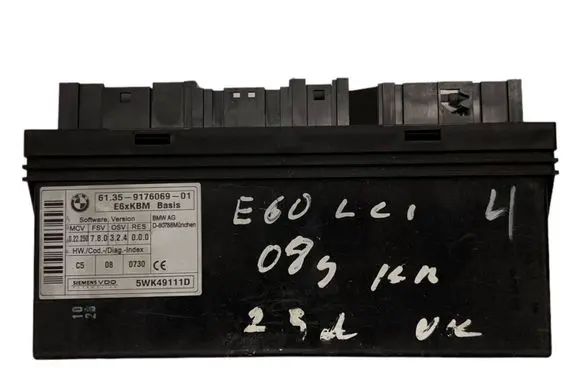 BMW 5 E60 E61 Comfort/convenience module 9176069 61359176069 5WK49111D