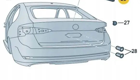 Skoda Octavia Mk4 Tailgate/trunk spoiler 5E6827933