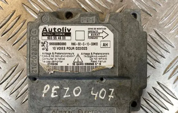 Peugeot 407 Airbag control unit/module 9655880880 603554600