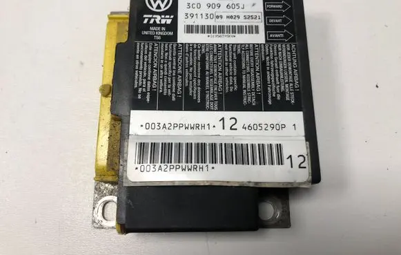 Volkswagen PASSAT B6 Airbag control unit/module 3C0909605J