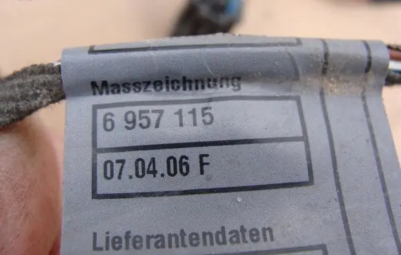 BMW 1 E81 E87 Front door wiring loom 6925548 6957118 6957115