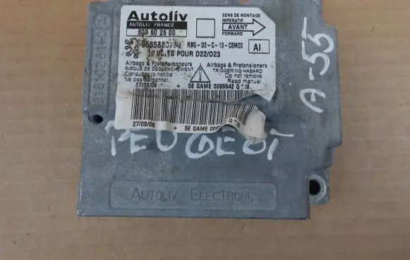 Peugeot 407 Airbag control unit/module 9655880780